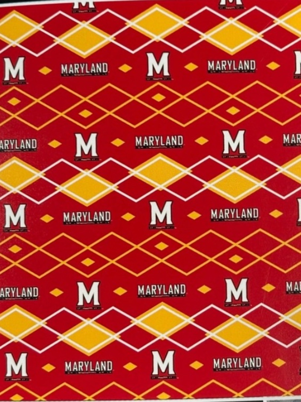 Maryland Terrapins Reversible Cable‎ Fur Throw Oversized 60x70